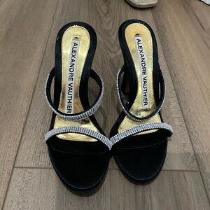 Alexandre Vauthier Black and Silver Women's Heels size 6.5